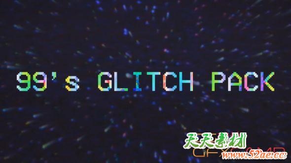 复古信号损坏视频素材 Glitch Pack-天天素材网