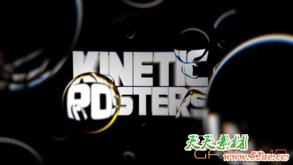 AE模板-三维文字标题海报动画 Kinetic Posters The Ultimate Typography & Animated Tiles Pack-天天素材网