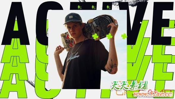 AE模板-动感时尚视频包装片头 Dynamic Typo Urban Opener-天天素材网