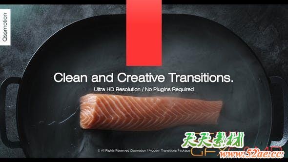 AE模板-简洁图形视频转场 Clean and Creative Transitions-天天素材网