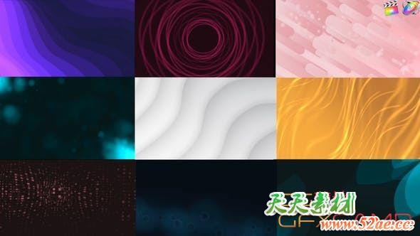 FCPX插件-抽象循环背景视频动画 Stylish Animated Backgrounds-天天素材网