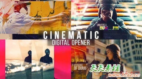 AE模板-大气视差图片宣传片头 Cinematic Digital Opener – Multipurpose Slideshow-天天素材网