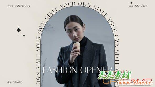 AE模板-时尚视频人物宣传片头 Fast Fashion Opener-天天素材网