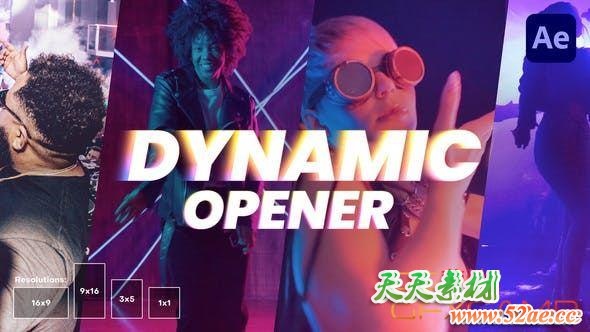 AE模板-时尚视频宣传包装片头 Dynamic Promo Opener-天天素材网