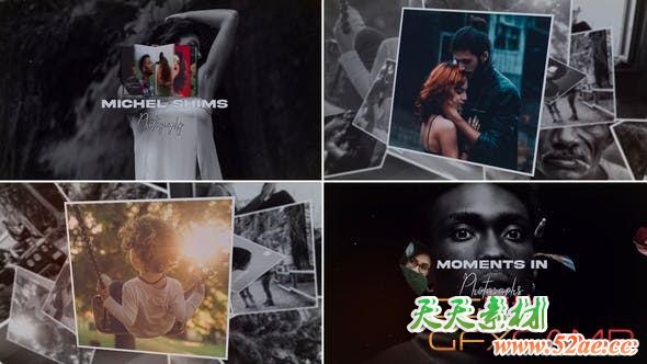 AE模板-空间照片相册展示片头 Photographs in Moments-天天素材网