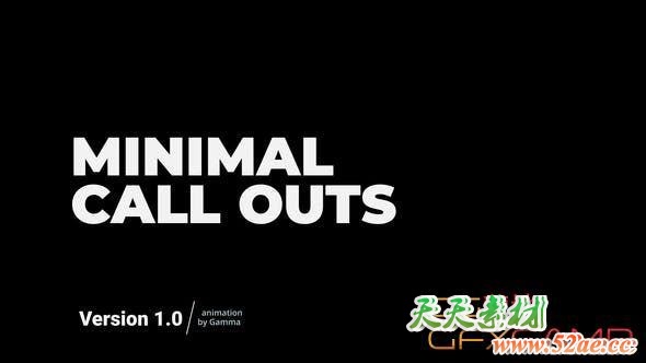 FCPX插件-简洁呼叫指示线字幕动画 Minimal Call Outs-天天素材网