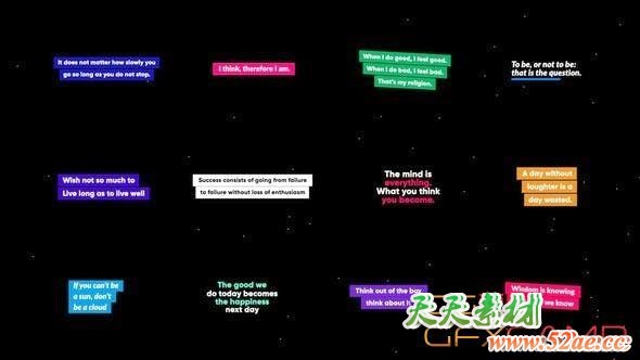 FCPX插件-社交文字标题字幕动画 Social Titles-天天素材网