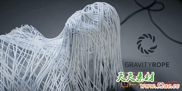 Blender绳子模拟插件 Gravity Rope v0.9a For Blender 2.8+-天天素材网