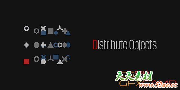 Blender模型物体排列插件 Distribute Objects Addon V1.00 For Blender 2.8+-天天素材网