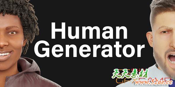 Blender人体模型生成插件 Human Generator V2.0 For Blender 2.83+-天天素材网