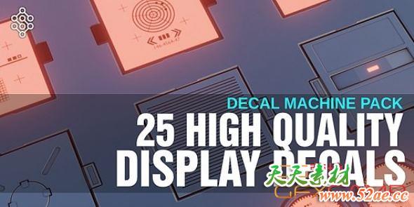 Blender科幻机器模型预设 Blender Market – S-Pack-01 – Decal Machine Pack For Sci-Fi And Hard Surface-天天素材网