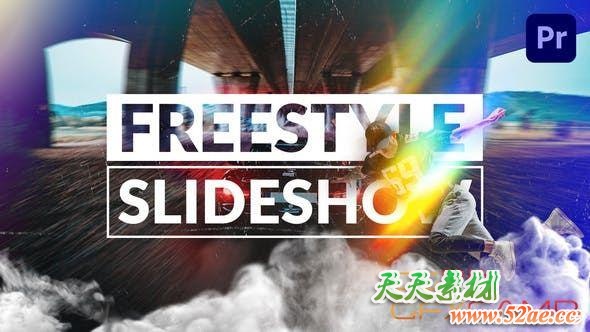 AE模板+PR预设-视频包装宣传片头 Freestyle Slideshow-天天素材网