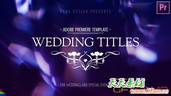 PR预设-婚礼文字标题字幕动画 Modern Wedding Titles – Premiere Pro-天天素材网