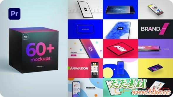 PR预设-手机平板APP宣传展示动画 Mockup Kit for Premiere Pro 31602371-天天素材网