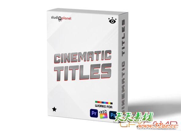 PR卡通大气社交网络文字标题字幕条预设 StudiosPlanet – Cinematic Titles Bundle-天天素材网