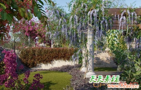 藤蔓植物3D模型 Globe Plants – Bundle 06 – Vines and Creepers 02 (3DS MAX格式)-天天素材网