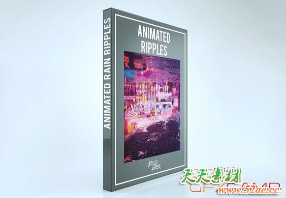 下雨涟漪波纹图片序列动画素材 Animated Rain Ripples by Dizzy Viper-天天素材网