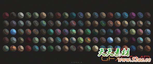 100组Substance材质预设 Artstation – 100 Smart Material Bundle + Tutorial + Unique Materials-天天素材网
