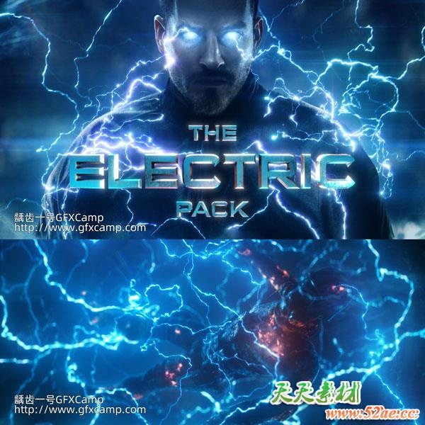 262组电流闪电雷电特效合成4K视频素材-天天素材网