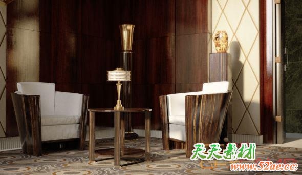 客厅沙发椅子茶几3D模型 Evermotion – Archmodels Vol. 142 (3DS MAX格式)-天天素材网