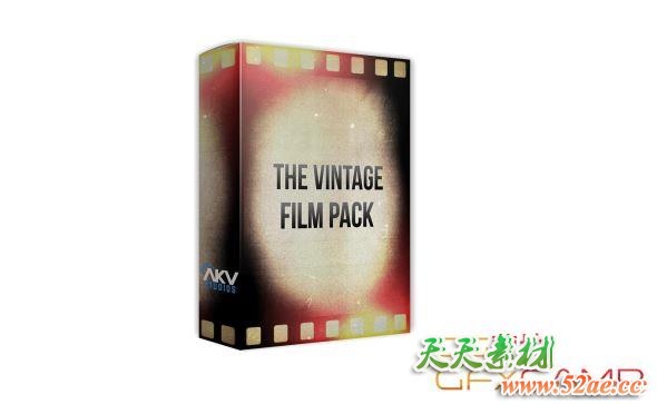 复古胶片边框遮罩动画视频素材 Akvstudios – Vintage Film Pack-天天素材网