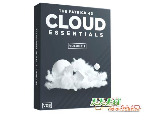 25组体积云预设 Patrick4D Cloud Essentials – Volume 1 VDBs-天天素材网