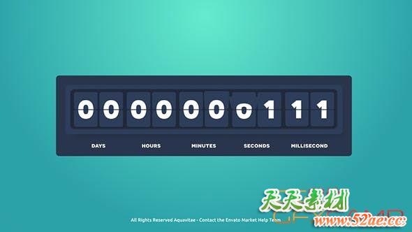 AE模板+PR预设-数字文字翻转计数器动画 Flip Counter Creator-天天素材网
