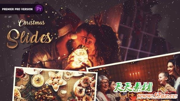 PR预设-温馨圣诞节照片相册片头 This is a Christmas Slideshow-天天素材网
