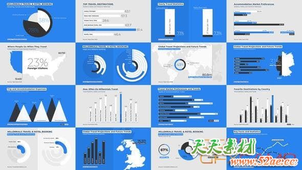 AE模板+PR预设-现代企业简洁数据信息图标包装展示动画 Minimal Infographics ToolKit-天天素材网