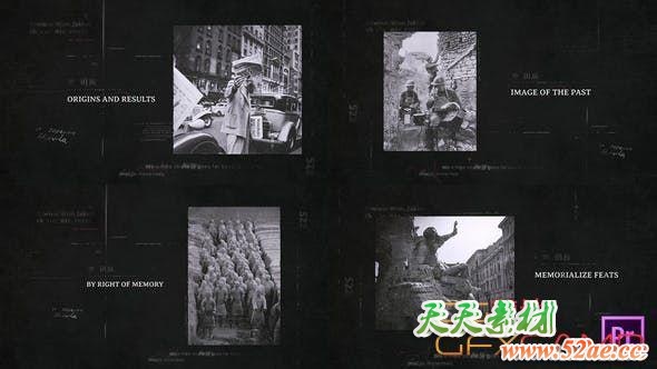 AE模板+PR预设-历史图片人物介绍展示片头 History Timeline Presentation-天天素材网