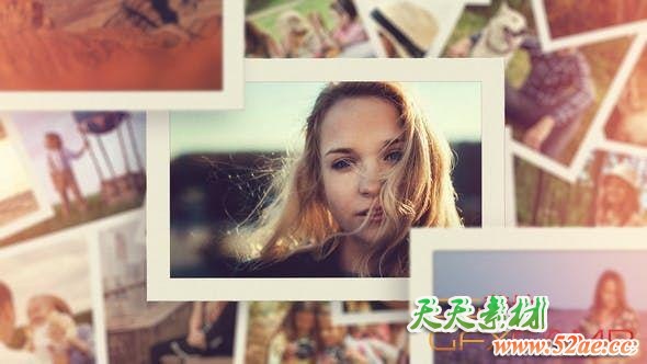 AE模板+PR预设-日常生活照片相册包装片头 Photo Slideshow-天天素材网