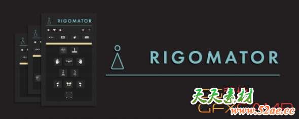 人物角色绑定添加动作AE脚本 Aescripts Rigomator v1.0.4-天天素材网