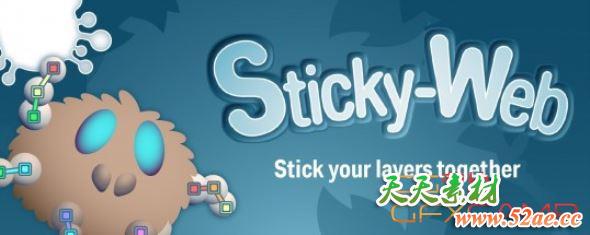 AE多图层快速父子链接插件 Aescripts Sticky Web V1.0 + 使用教程-天天素材网