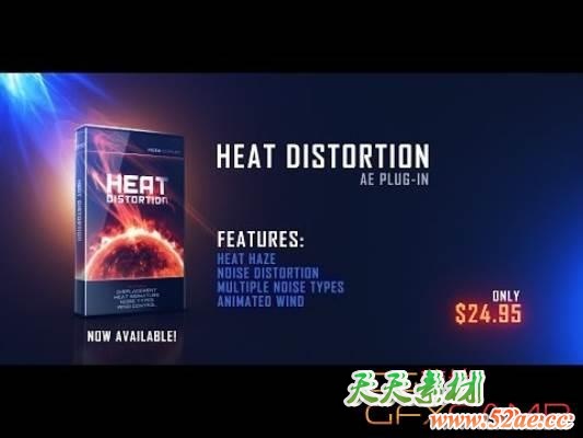 AK能量紊乱变形插件破解版 Video Copilot Heat Distortion v1.0.32 AE CS4-CC 2022 Win/Mac-天天素材网