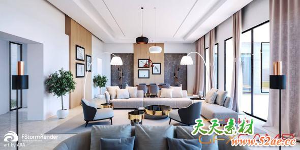 3DS MAX FStorm渲染器破解版 FStorm Render v1.5.1c for 3ds Max 2016-2023-天天素材网