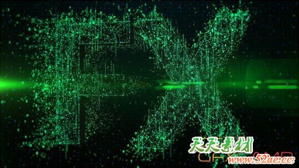 AE模板-科技感粒子文字Logo动画 Particle Technology Logo Stardust-天天素材网