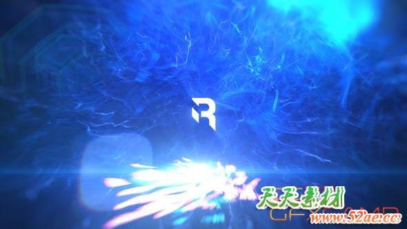 AE模板-能量冲击波Logo动画 Shockwave Particle Logo Reveal-天天素材网