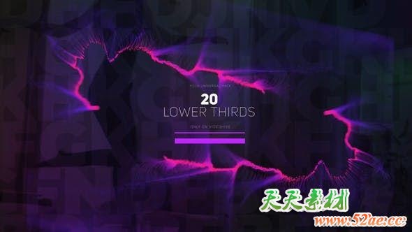 AE模板-粒子人名字幕条动画 Particles and Modern Lower Thirds-天天素材网