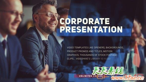 AE模板-商务企业公司宣传包装片头 This is a Corporate Slideshow-天天素材网