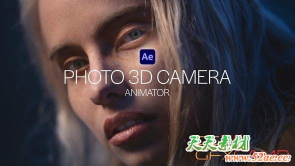 AE模板-三维摄像机投射图片展示动画 Photo 3D Camera Animator-天天素材网