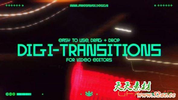 50组炫光闪光视频转场 James Abadi Design Digi-Transitions 4K-天天素材网