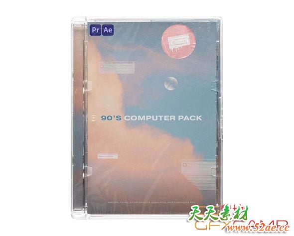 复古电脑弹窗图标动画视频素材 90’s Computer Editing Pack-天天素材网