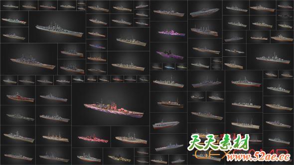 军舰民用船只3D模型 399 Military And Civilian Ships (FBX/MAX格式)-天天素材网