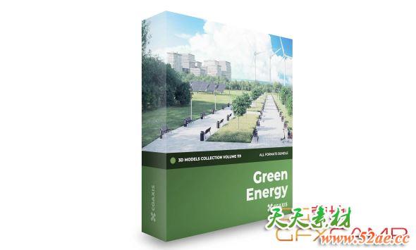 绿色环保太阳能风力电池板充电站3D模型 CGAxis – Green Energy 3D Models Collection – Volume 119 (MAX格式)-天天素材网