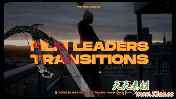 40组电影胶片划痕特效4K视频素材 Blindusk – Film Leaders Transitions-天天素材网