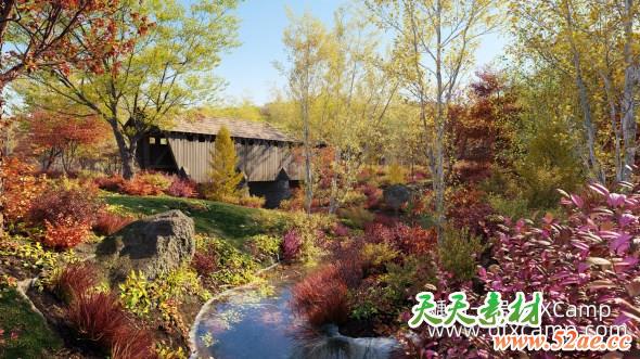 秋天植物灌木3D模型 Globe Plants – Bundle 20 – Autumn Plants (3DS MAX格式)-天天素材网