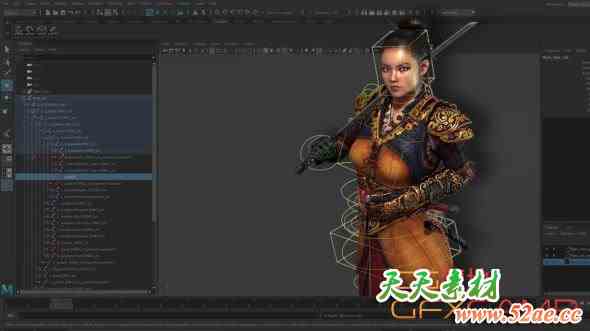 Maya三维游戏人物绑定教程 Character Rigging in Maya for Game Production 中文/英文字幕-天天素材网