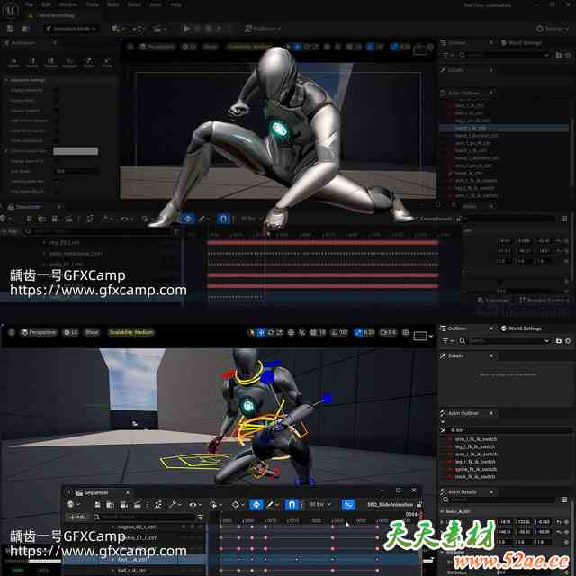 UE5角色动画游戏互动无缝融合教程 中文/英文字幕-天天素材网