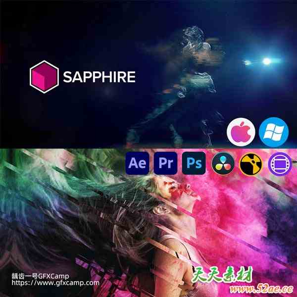 蓝宝石 2024 2025 2026 Sapphire AE/PR/PS/达芬奇/Nuke/Vegas/Avid/OFX视频特效转场插件 Win/Mac 英文版/破解版 Intel/M芯片-天天素材网