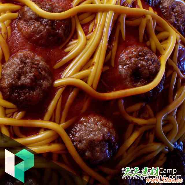 意大利面肉丸材质教程 Levelup Digital – Substance Designer Spaghetti & Meatballs-天天素材网